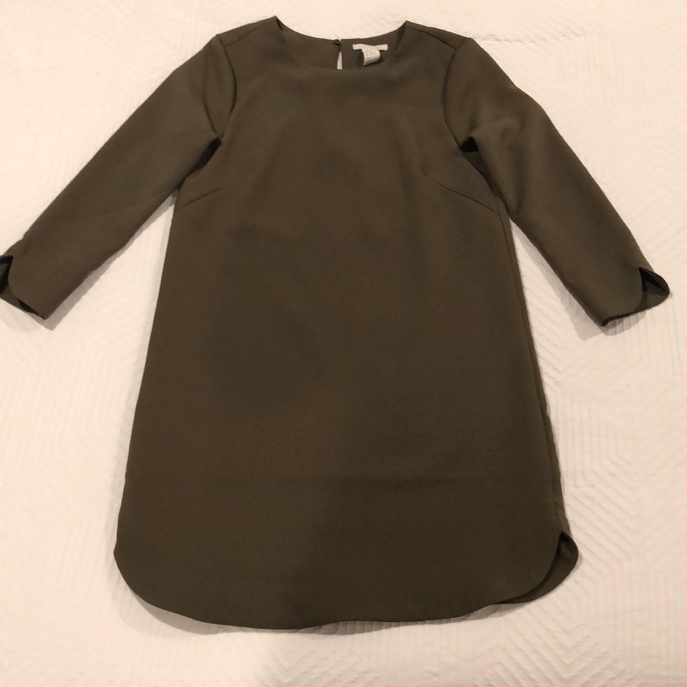 Green Fall 3/4 Sleeve Dress!